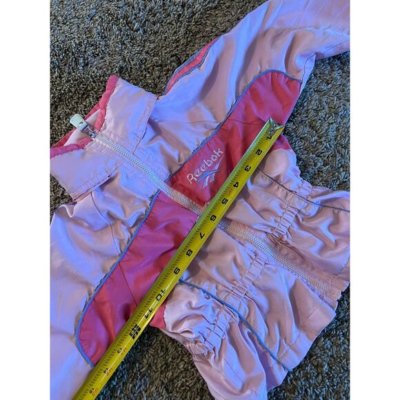 Vintage Reebok 90s Y2K Toddler Girl Jacket Pink with Fold in Hood 4T - Picture 5 of 7
